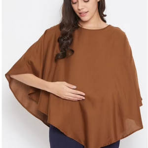 Solid Feeding Cape in Coffee colour - Rayon