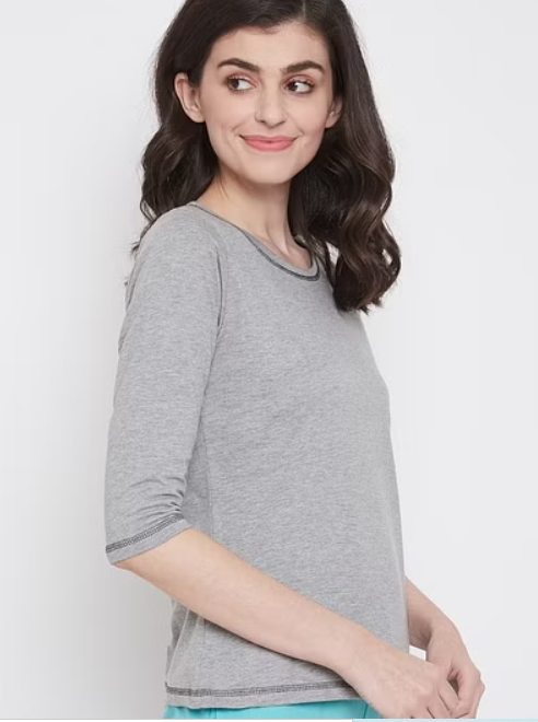 Chic Basic Top in Grey- 100% Cotton