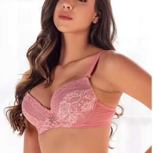 Level 3 Push-up Underwired Demi Cup Bra in Baby Pink