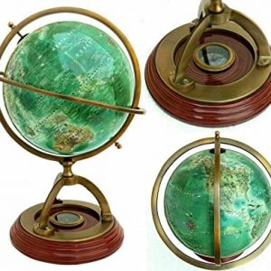 Antique Nautical Brass World Globe -1