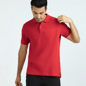 ELEMENT COMBED COTTON POLO T-SHIRTS RIO RED-1