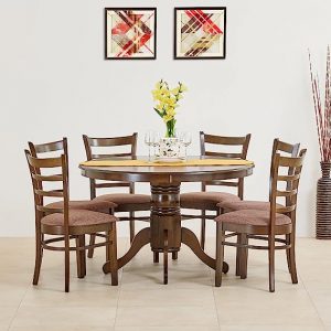 6-Seater Dining Table - Brown-1