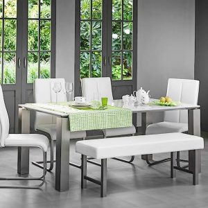 6-Seater Dining Table - White-1