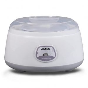 AGARO Classic Portable Yogurt Maker, 1.2L Capacity, Electric, Automatic, Grey and White, Medium (33603)