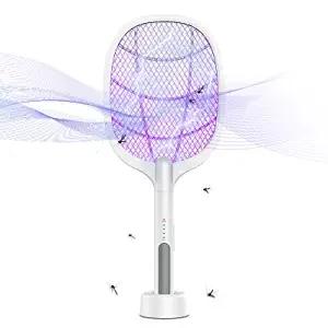 HITANSH- Rechargeable Electric Fly Swatter USB with Charging, LED Lights Zap in The Dark, Safe Touch Handheld Mosquito Killer Bug Zapper Racket