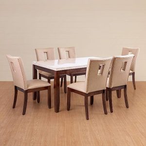 Oxville Solid Wood 6 Seater Dining Table-1