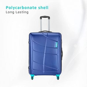Safari Polycarbonate Hard 27 Cms Luggage- Suitcase(Crypto 65 4W Midnight Blue_Midnight Blue)