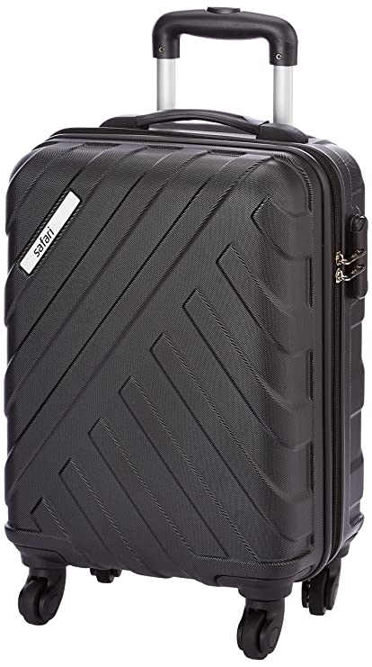 Safari RAY Polycarbonate 53 cms Black Hardsided Cabin Luggage (RAY 53 4W Black)