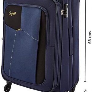Skybags Rubik Polyester 68 Cms Blue Softsided Check-in Luggage (STRUW68EBLU)