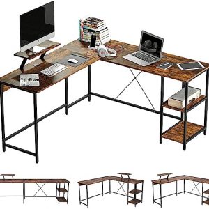 TEKAVO L Shape Home Office Computer Table-1