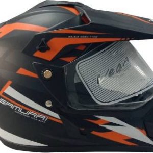 TVS Motorbike Helmet Black Orange-1