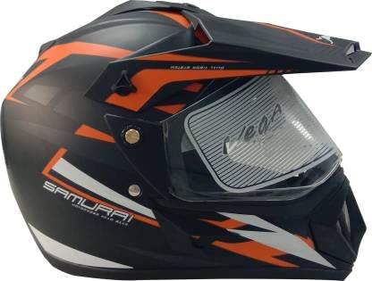 TVS Motorbike Helmet Black Orange-1