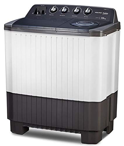 Voltas Beko 7 Kg 5 Star Semi-Automatic Top Loading Washing Machine (WTT70AGRT, Grey)