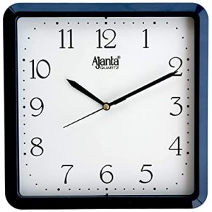 Ajanta Plastic Step Movement Wall Clock (Blue, 9 Inches)