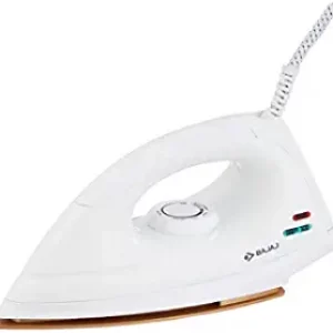 Bajaj DX-7 1000W Dry Iron with Advance Soleplate and Anti-bacterial German Coating Technology, White