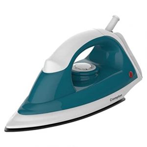 Crompton Entice 750 W Plastic Body Dry Iron Iron with Weilberger Coating soleplate (White & Blue), Small (ACGEI-ENTICE)