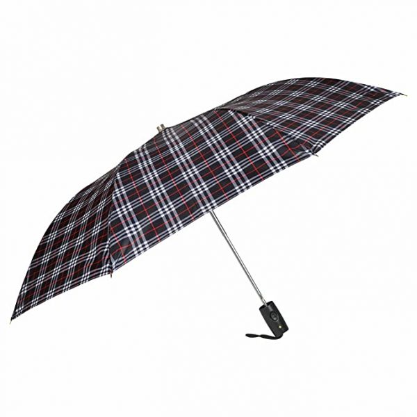 FENDO UMBRELLAS 21 inches 2 fold Auto Open Umbrella for Travel Premium Umbrella for Men and Women (Checks)