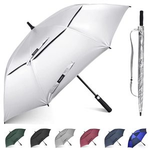 Gonex 62 68 Inch Golf Umbrella, Automatic Open Travel Umbrella with Windproof Water Resistant Double Canopy