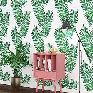 ANNA CREATIONS Self Adhesive Wallpaper Waterproof Vinyl Stickers PVC Wall Papers (18''inches x 120'' inches) (Tropical Leaves)