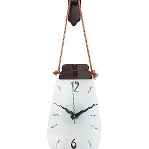 CHRONIKLE Decorative Vertical Hanging Lantern Style Wooden Rosewood Analog Home Decor Wall Clock with Sweep Movement