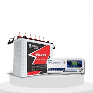Genus Inverter with Battery - Challenger 1200 + 120Ah GTT165X 60 Month - Pure Sine Wave Technology that is Best for Home & Office Appliances Safety - Has Unique Battery Revival Mode