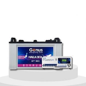 Genus Inverter with Battery - Challenger 1200 + 150Ah GT180 60 Month - Pure Sine Wave Technology that is Best for Home & Office Appliances Safety - Has Unique Battery Revival Mode