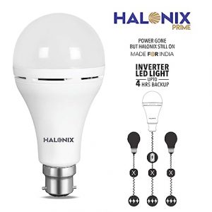 Halonix Rechargeable Emergency Inverter LED Bulb B22 9-Watt - White Pack of 2 & 20W Led batten tubelight (Pack of 2, cool day white)