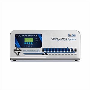 Inverter for Home by Genus - Challenger 2000 24V - Double Battery Inverter with Pure Sine Wave Output is Best for Home & Office