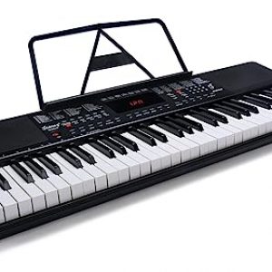 JUAREZ Octavé JRK660 61-Key Electronic Teaching Keyboard Piano with LED Display Adapter Key Note Stickers Music Sheet Stand