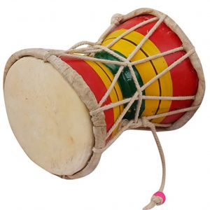 Juarez Nawaab 12.7 cm (5 Inch) Damru Hand Percussion Handmade Indian Musical Instrument