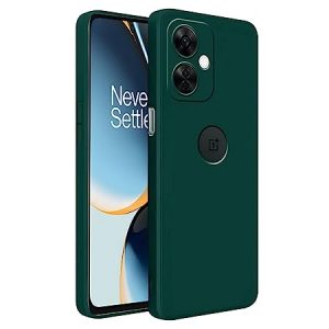 LIRAMARK Silicone Soft Back Cover Case for OnePlus Nord CE 3 Lite 5G (Green)