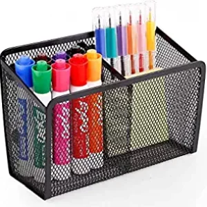 Merayo Magnetic Pen Holder Pen Stand Stationery Organizer Desk Organizer for Office Table Marker Holder for Whiteboard, Refrigerator, Locker and other Metal Surfaces