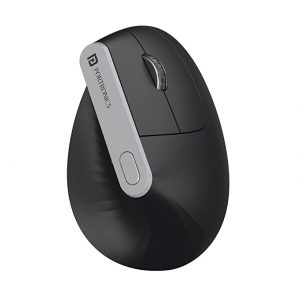 Portronics Toad Ergo Vertical Advanced Wireless Ergonomic Mouse 2.4Ghz, 6D Button, Wrist Support, Adjustable DPI Upto 1200, Supports Hand Posture(Black)