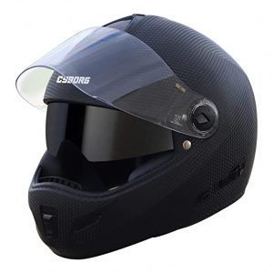Steelbird Cyborg Double Visor Full Face Helmet, Inner Smoke Sun Shield and Outer Clear Visor