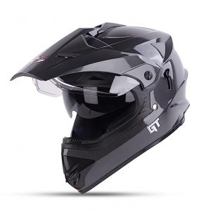 Steelbird GT Off Road ISI Certified Motocross Double Visor Full Face Helmet Outer Clear Visor and Inner Smoke Sun Shield