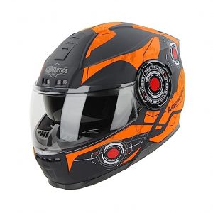 Steelbird SBH-40 Cyber ISI Certified Full Face Graphic Helmet for Men and Women with Inner Sun Shield