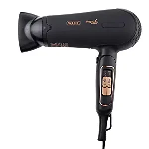 Wahl India WCHD8-1324 Argan Oil Infused Hair Dryer; 3 Heat & 2 Speed Settings; 2200 Watts, 2 attachments- Concentrator and diffuser, Black