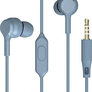 ZEBRONICS Zeb-BRO PRO in Ear Wired Stereo Earphones with Mic, 3.5mm Audio Input Jack, 10mm Drivers, in-Line Mic, 1.2 Metre Cable (Blue)