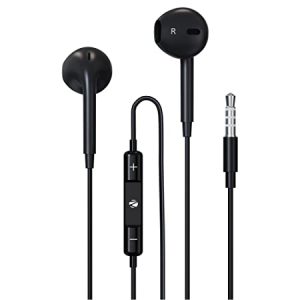 ZEBRONICS Zeb-Buds 30 3.5mm Stereo Wired in Ear Earphone with Microphone for Calling, Volume Control, 14mm Drivers, Stylish eartip,1.2 Meter Durable Cable and Lightweight Design(Black)