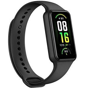 Amazfit Band 7 Activity Fitness Tracker, Always-on AMOLED Display, Alexa Built-in, Up to 18-Day Battery Life, 24H Heart Rate & SpO2 Monitoring, 5 ATM Water Resistant, 120 Sports Modes (Black)