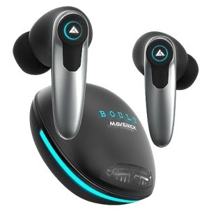 Boult Audio Maverick Truly Wireless in Ear Earbuds with 35H Playtime, Quad Mic ENC, 45ms Xtreme Low Latency, Gaming LEDs, Made in India, 10mm Bass Drivers, Type-C Fast Charging Bluetooth 5.3 Ear Buds