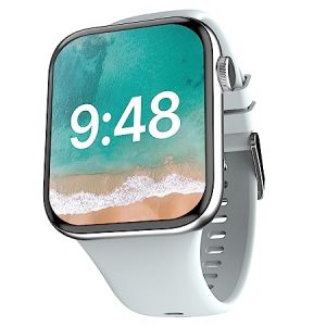 CrossBeats Hustl Smartwatch, Large 2.01” TruHue™ HD Display, Dual Speaker with BT Calling, 125+ Sports Mode, AI Health Tracking, SnapCharge™ Battery Upto 10days, 60Hz Refresh Rate Silver