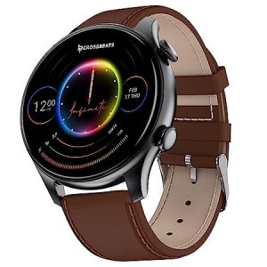 CrossBeats Orbit Infiniti 2.0, Large 1.43 AMOLED Display Smartwatch with Ai ENC BT Calling,1000+Songs 4GB Storage, Connect TWS