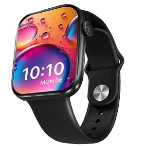 CrossBeats Stellr Largest 2.01 Super AMOLED Always ON Bluetooth Calling Smartwatch with Rotating Crown, Built-In Games, Alarm, Calculator, 500+ Watch Faces, and Blood Oxygen Heart Rate Monitor