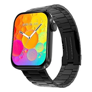 CrossBeats Stellr Newly launched Large 2.01 AMOLED Display 1000 NITS Bluetooth Calling Luxury High-Resolution Smart watch for Men Women Health tracking Fast Charge 7 days Battery