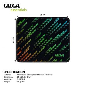 GIZGA essentials (25cm x 21cm Gaming Mouse Pad, Laptop Desk Mat, Computer Mouse Pad with Smooth Mouse Control