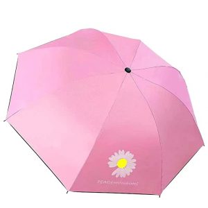 KEKEMI 3 Fold Manual UV Plain Sun & Rain Umbrella for Men & Women (Pack of 1)