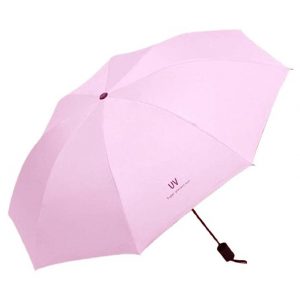 KEKEMI 3 Fold UV Plain Manual Sun & Rain Umbrella for Men & Women (Pack of 1)