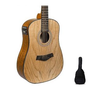 Kadence Guitar Acoustica Series, Electric Acoustic Guitar, Ash Wood with Pickup and Inbuilt tuner Travel Guitar Small Size for Kids and Adult (A06-34)