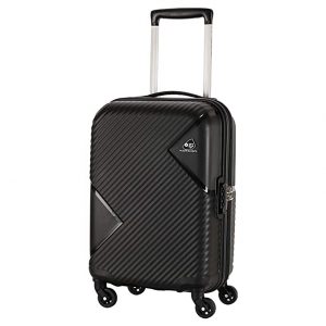 Kamiliant by American Tourister Kam Zakk Polypropylene 55 cms Black Hardsided Cabin Luggage (KAM Zakk SP 55CM - Black)